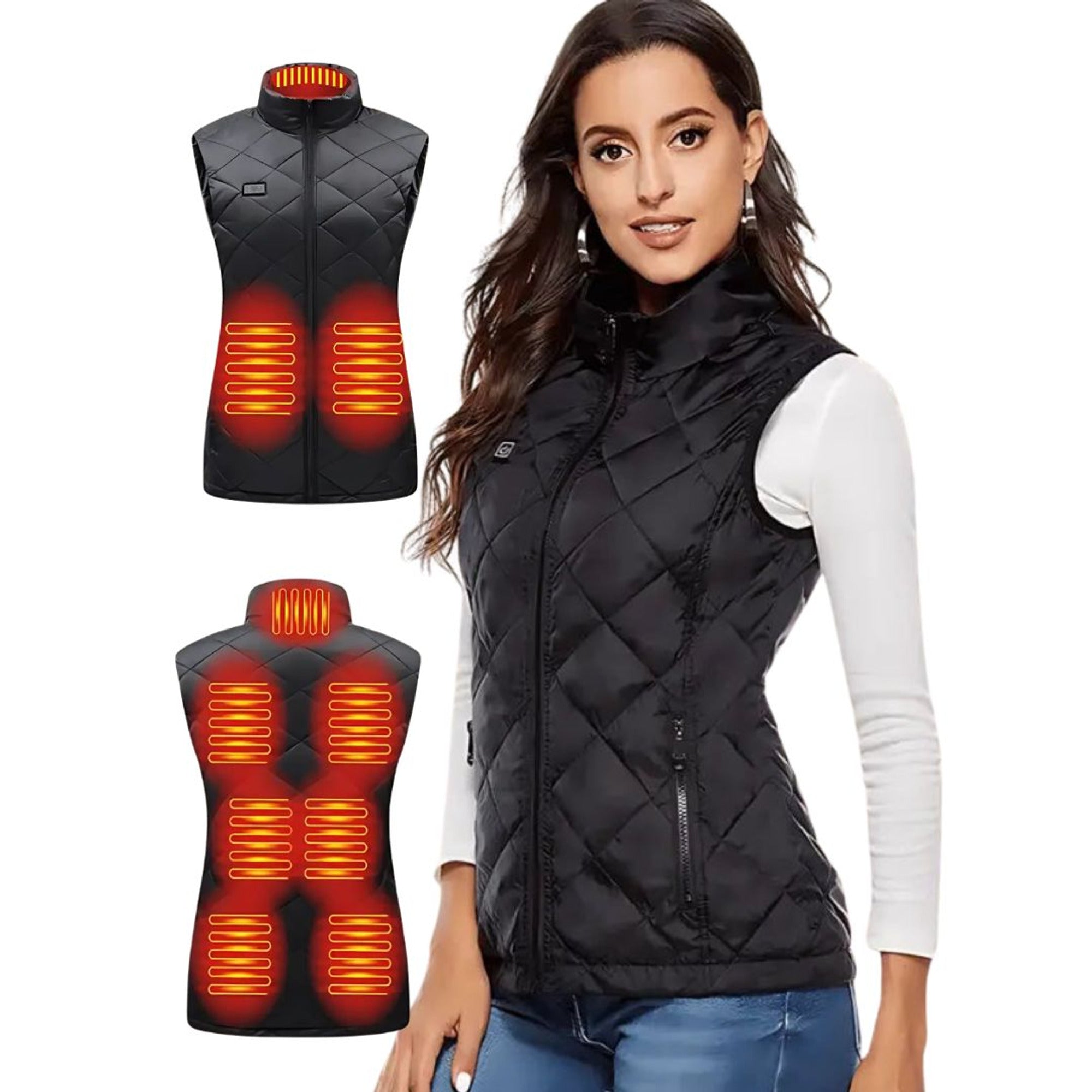 Women's Electric Heated Vest Women With USB Rechargeable Battery And Slim Fit Quilted Design - Image 1