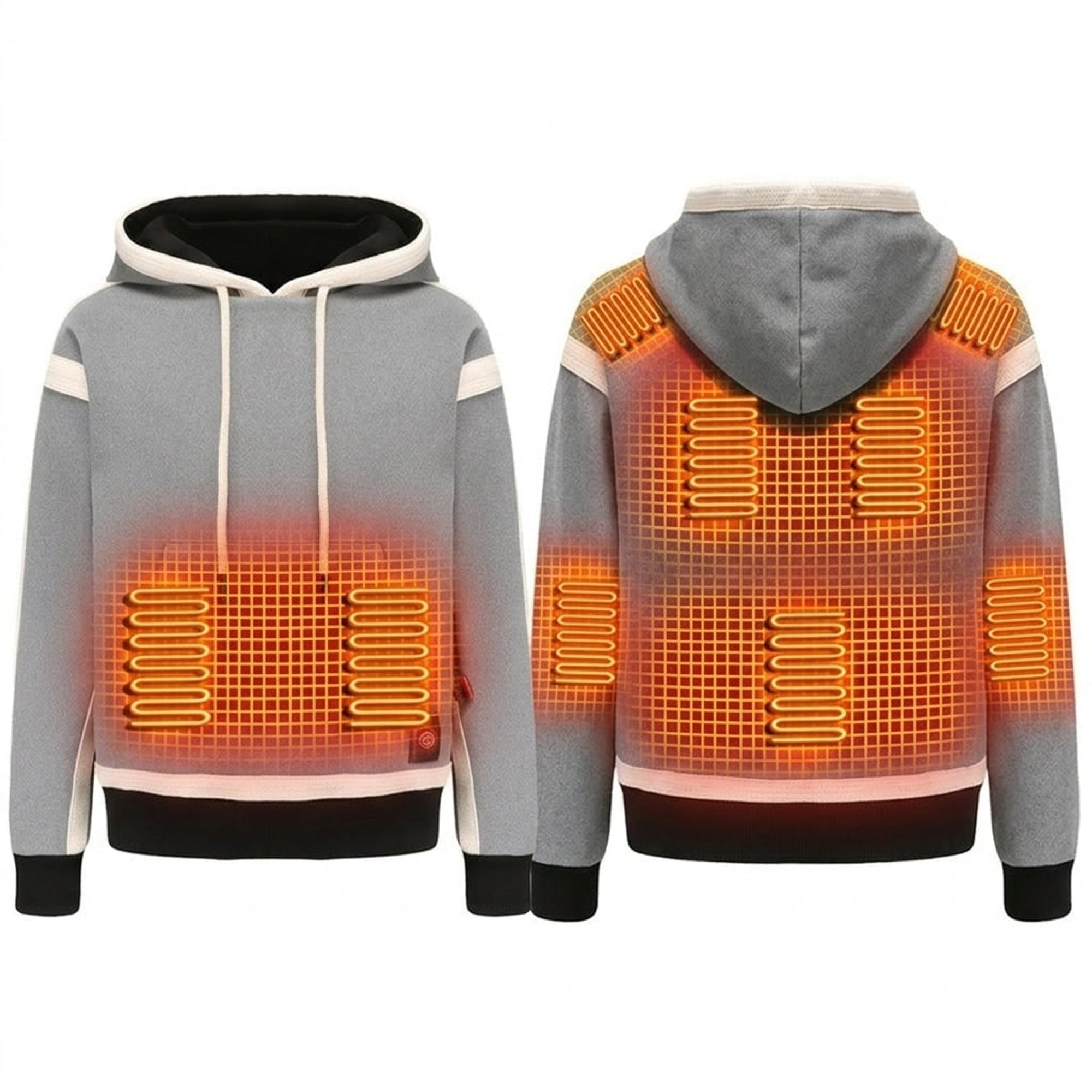 Women's Heated Hoodie With USB Charging In A Fleece Pullover Design Featuring A Front Kangaroo Pocket - Image 4