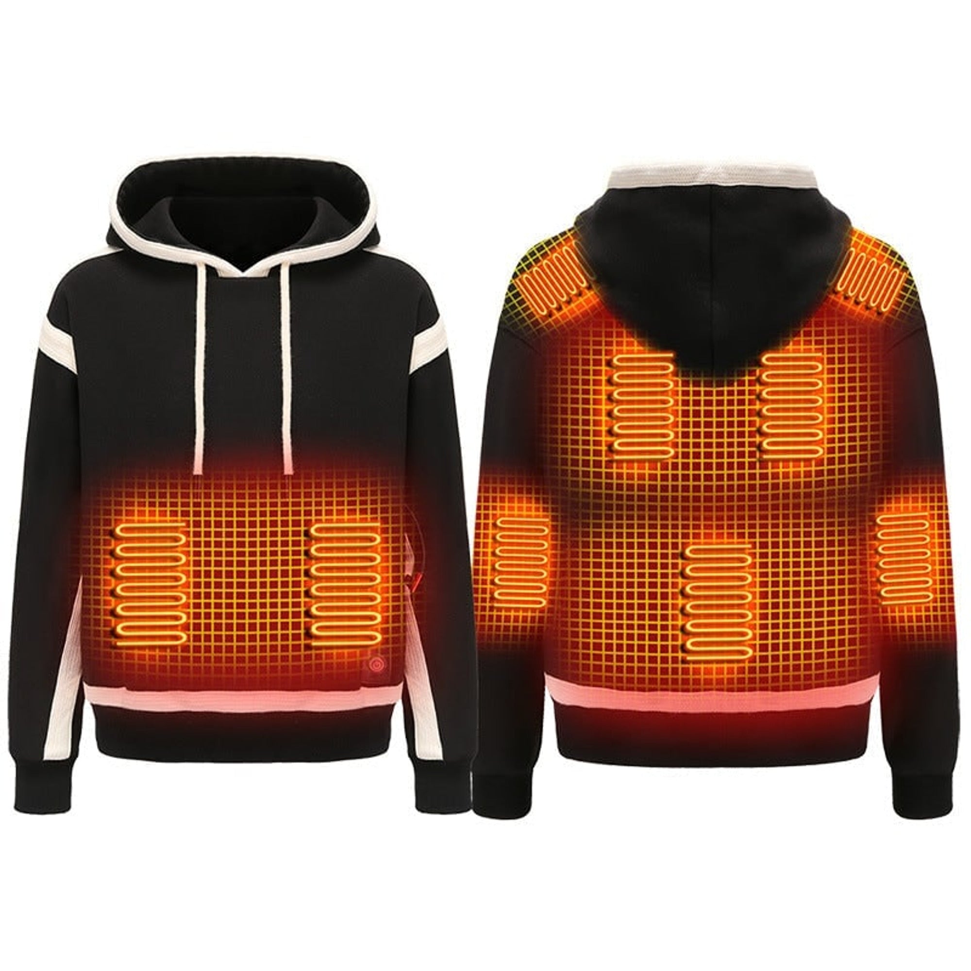 Women's Heated Hoodie With USB Charging In A Fleece Pullover Design Featuring A Front Kangaroo Pocket - Image 1