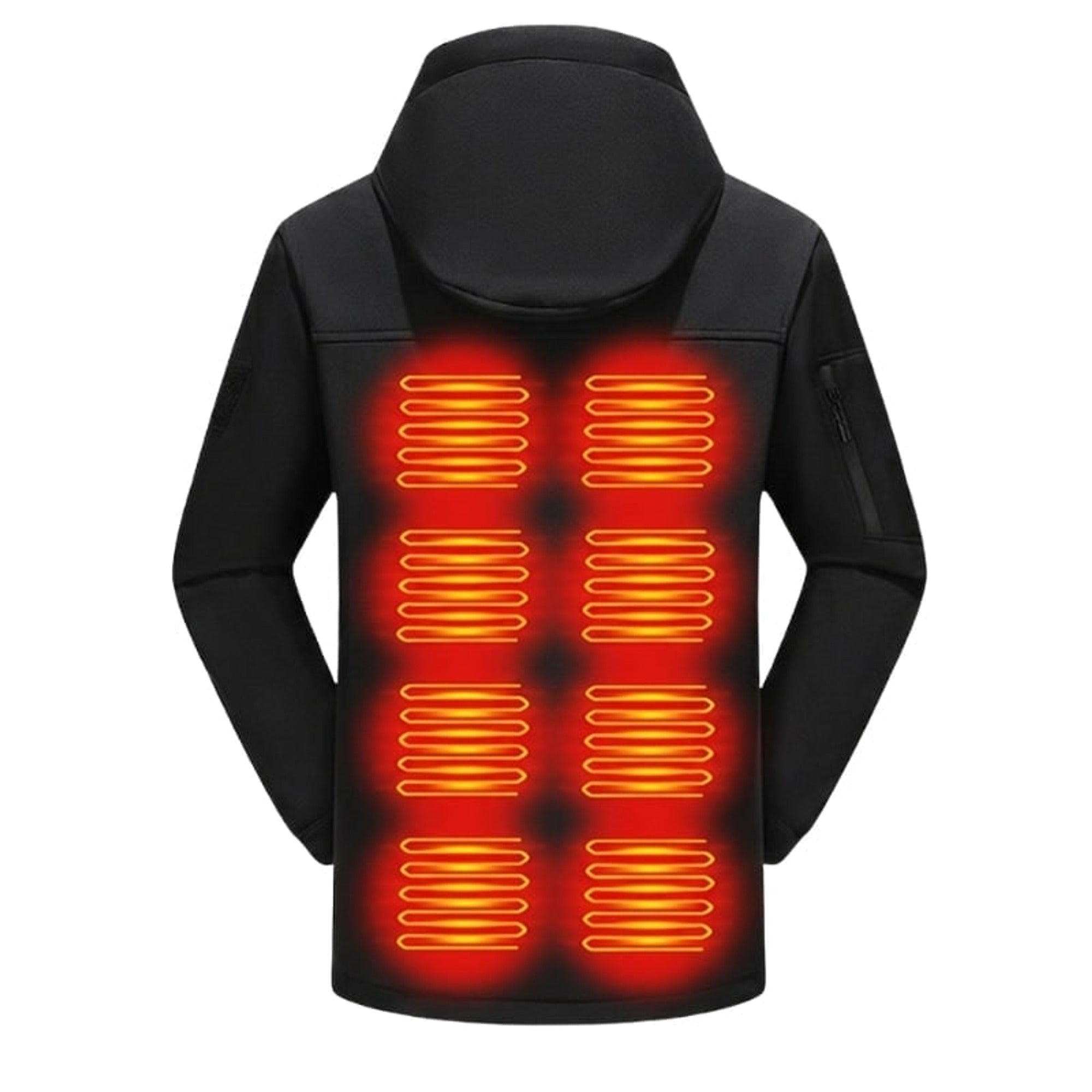 Women's Heated Jacket With Hood Full Zip Electric Softshell And USB Power Bank Compatible - Image 4