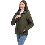 Women's Heated Jacket With Hood Full Zip Electric Softshell And USB Power Bank Compatible - Image 8