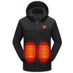 Women's Heated Jacket With Hood Full Zip Electric Softshell And USB Power Bank Compatible - Image 3