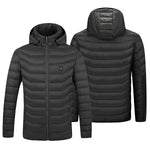 Women's Heated Puffer Jacket Electric Hooded Coat With Chest Control And Multi-Zone Heating - Image 4