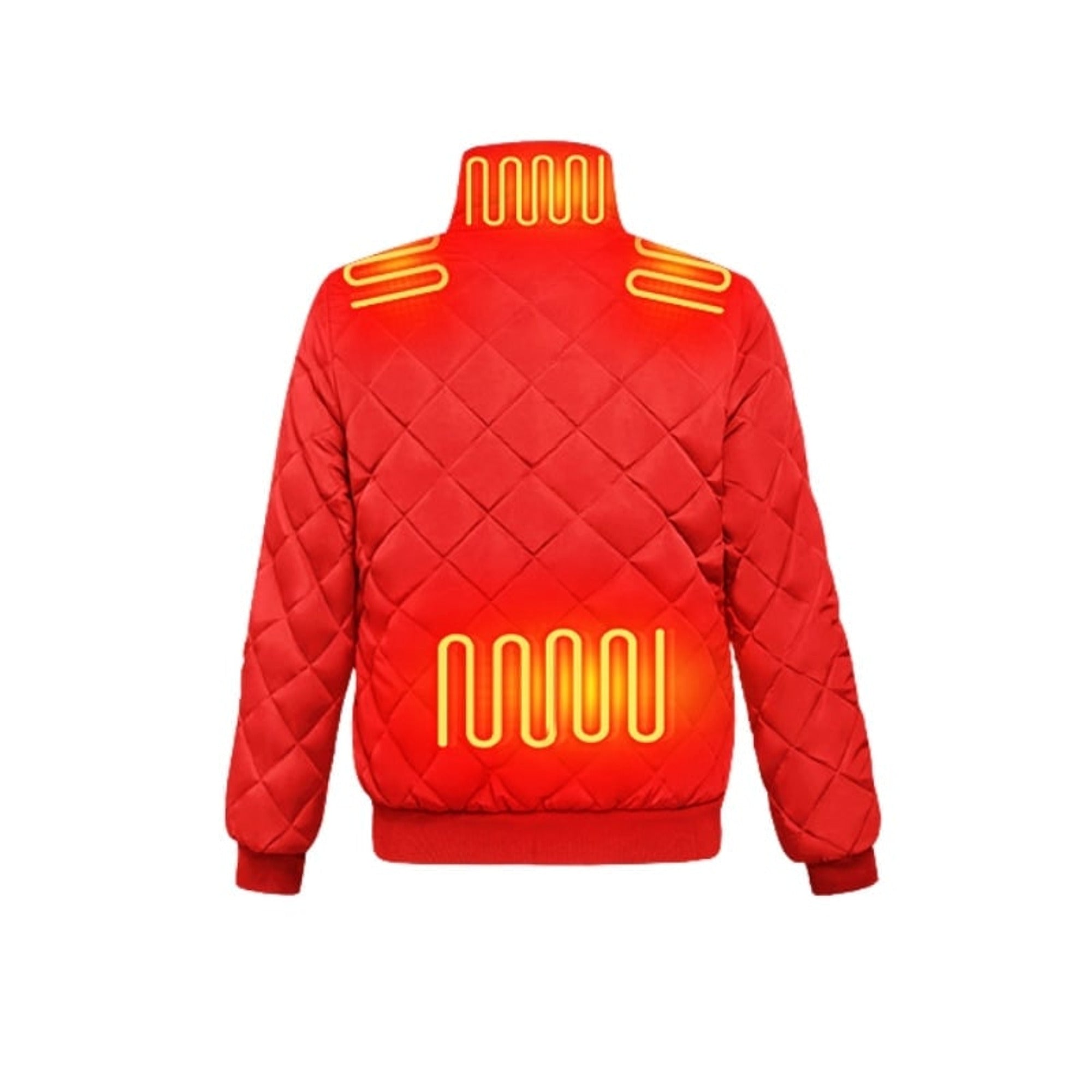 Women's Heated Winter Jacket With Electric Quilted Diamond Stitch Stand Collar And Eight Heating Zones - Image 3