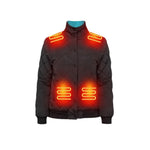 Women's Heated Winter Jacket With Electric Quilted Diamond Stitch Stand Collar And Eight Heating Zones - Image 5