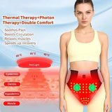 Women's Menstrual Heating Pad With Vibration Electric Wearable Abdominal Lower Back Wrap Featuring Soft Breathable Fabric And Three Heat Levels - Image 2