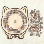 Wooden Cat Puzzle With Soothing Activity Without Screen Exposure - Image 6