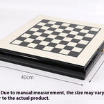Wooden Chess Set With Creative Handmade Paint Zinc Alloy Pieces - Image 6