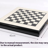 Wooden Chess Set With Creative Handmade Paint Zinc Alloy Pieces - Image 6