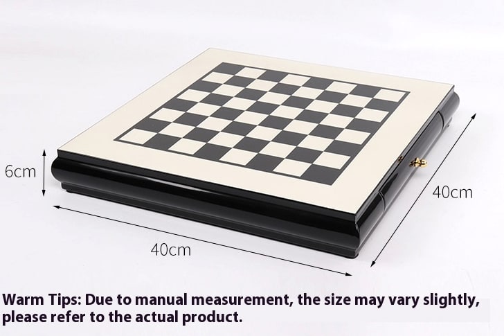 Wooden Chess Set With Creative Handmade Paint Zinc Alloy Pieces - Image 6