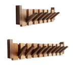 Wooden Coat Rack with Streamlined Wall-Mounted Design and Angled Hooks - Image 5