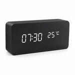 Wooden Digital Clock Triangular Desk With LED Display And Temperature - Image 10