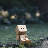 Wooden Robot Figurine With Interchangeable Magnetic Face - Image 5